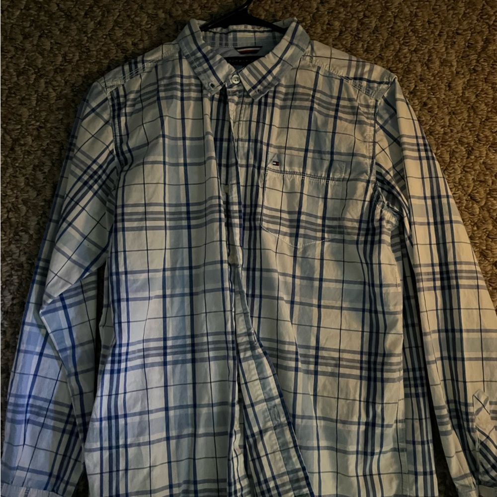 Tommy hillfigure boys button up size Large